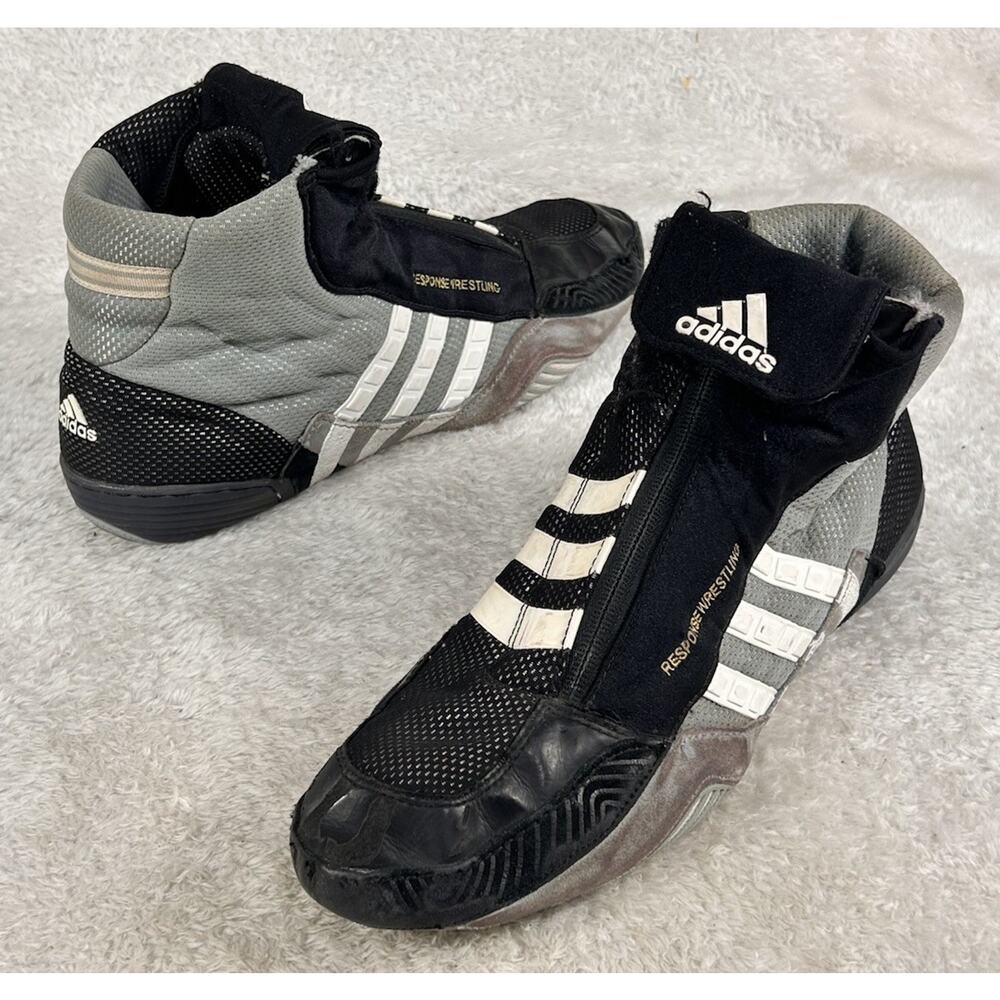 Adidas vintage 2006 Response Wrestling Black white Shoes Sz 11 Men’s Rare VTG